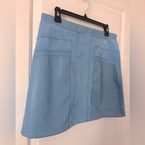 Marc NY Chic Blue Suede Mini Skirt NWT